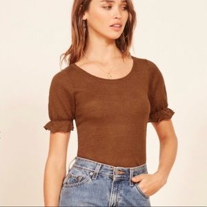 Reformation Priah Top in Toffee
